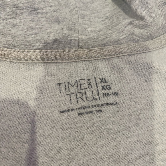 grey zip up hoodie SIZE XL (fits like women’s MEDIUM) - Picture 3 of 3